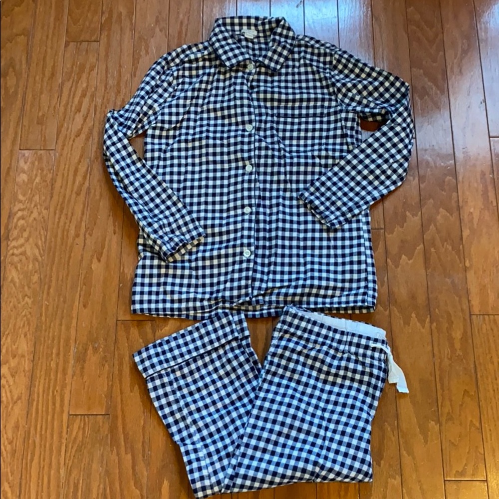 Navy Gingham sleep set J Crew